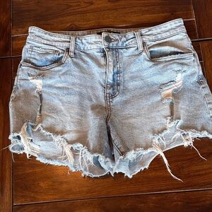 Kut from the Kloth Light Blue Distressed Denim Shorts